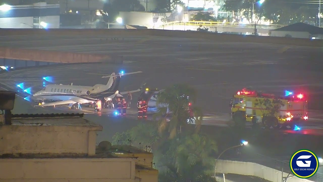 VEJA COMO FOI A REMOÇÃO DO JATINHO QUE PAROU CONGONHAS POR QUASE 9 HORAS - PP-MIX - TIMELAPSE