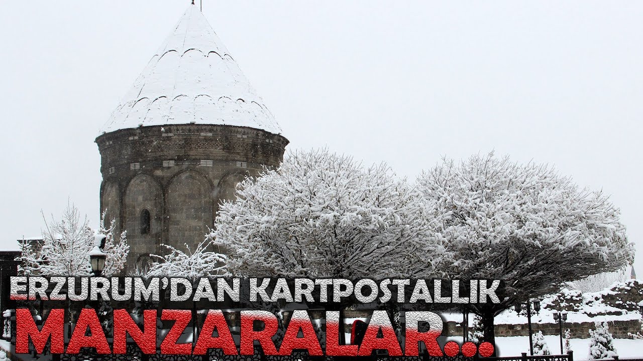 Erzurum’da Seyrine Doyumsuz Kar Manzaraları Kendine Hayran Bıraktı