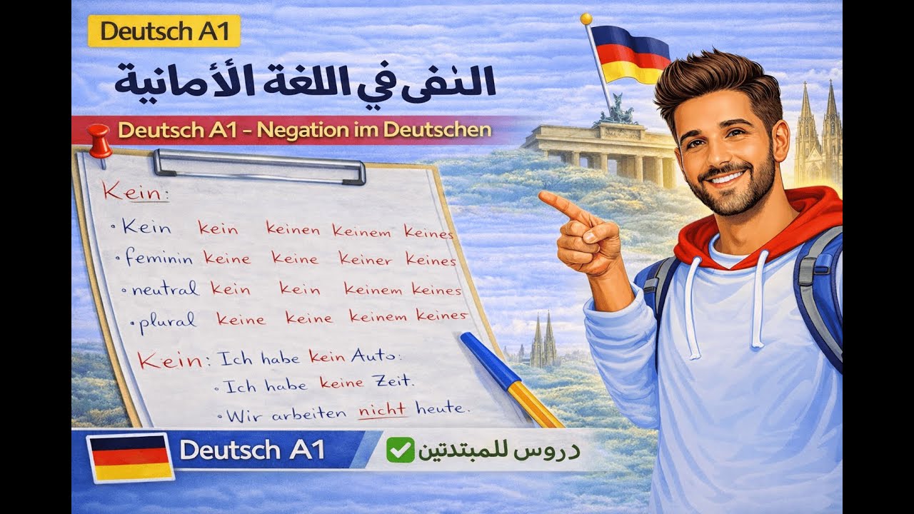 النفي في اللغة الألمانية | Deutsch A1 – Negation (kein / nicht)