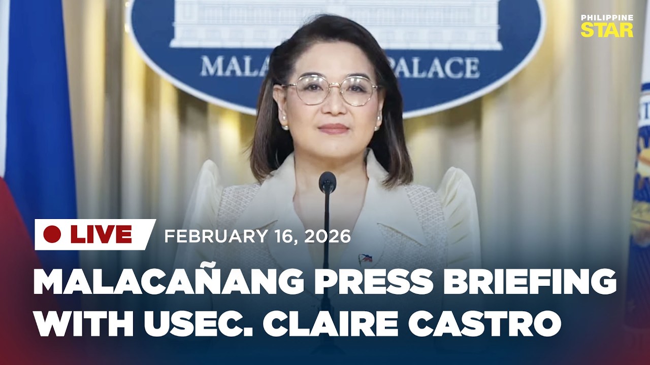 LIVESTREAM: Malacañang press briefing with Usec. Claire Castro (February 16, 2026)