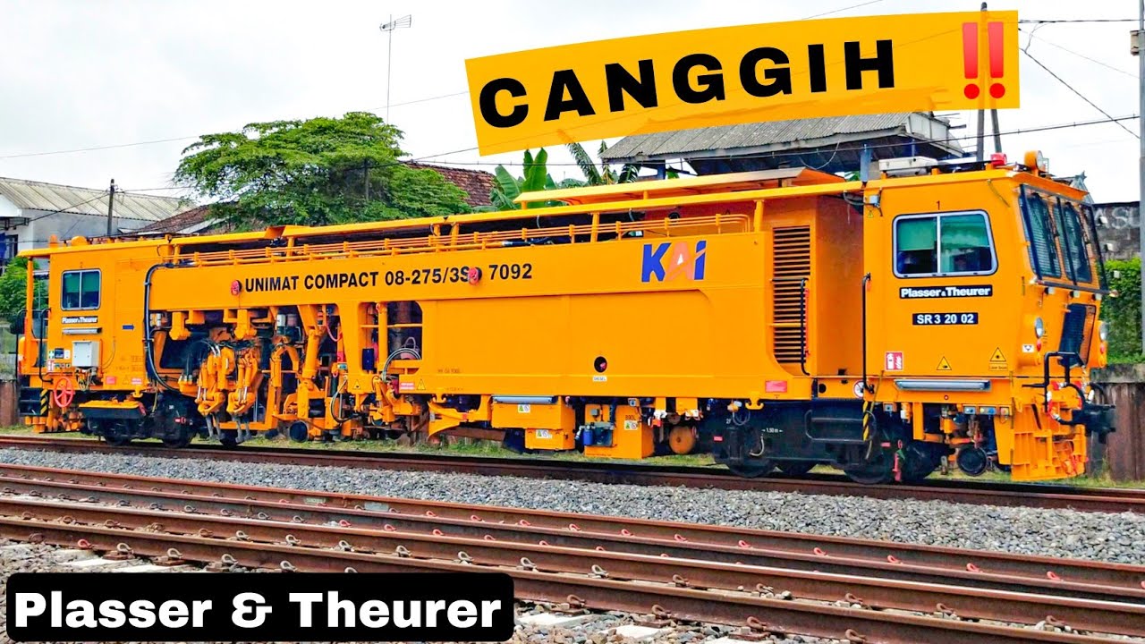 Canggih ‼️Cara Kerja Plasser Theurer MTT Unimat Compact 08-275/3S Berdinas Melakukan Perawatan Rel