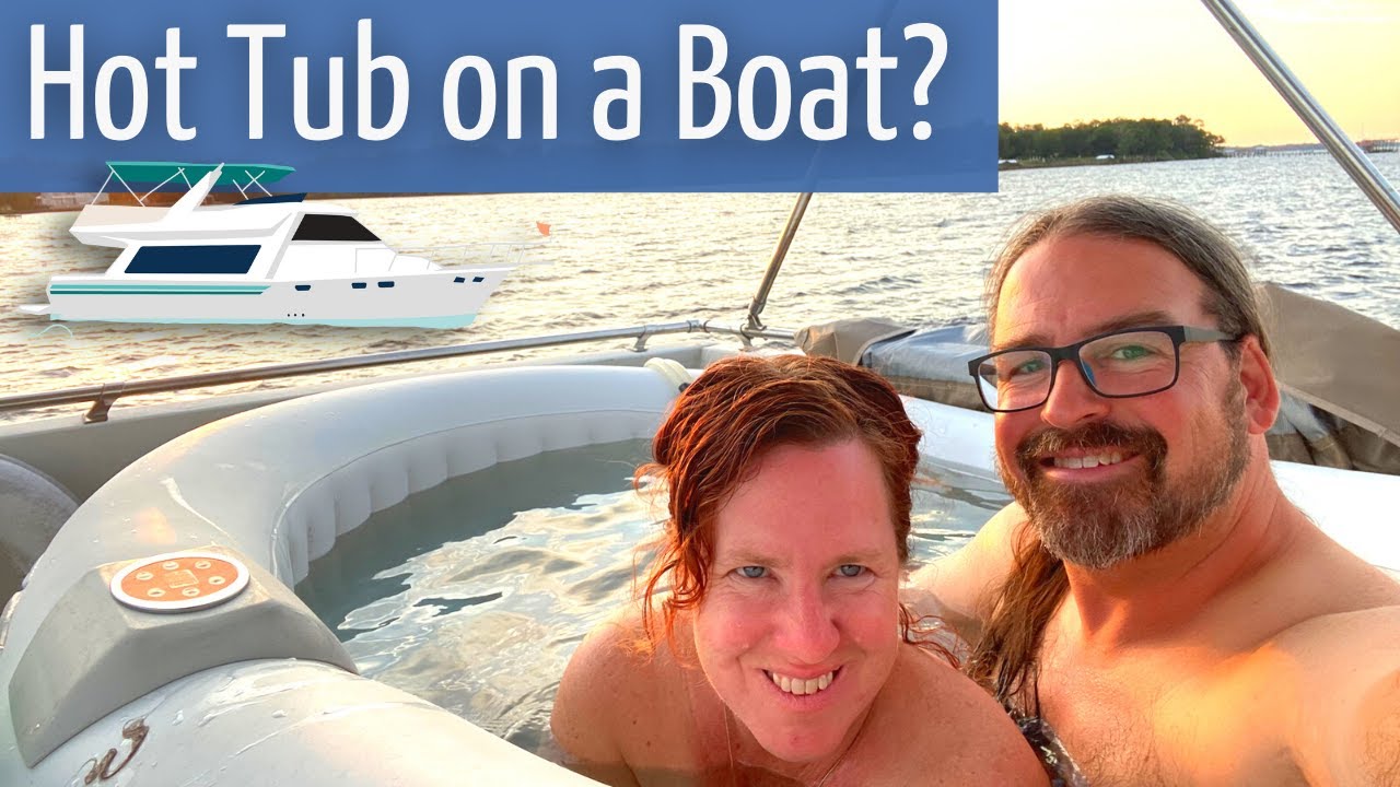 Hot Tub on a Boat?? Our Inflatable Spa on our Bayliner 4788 Motoryacht