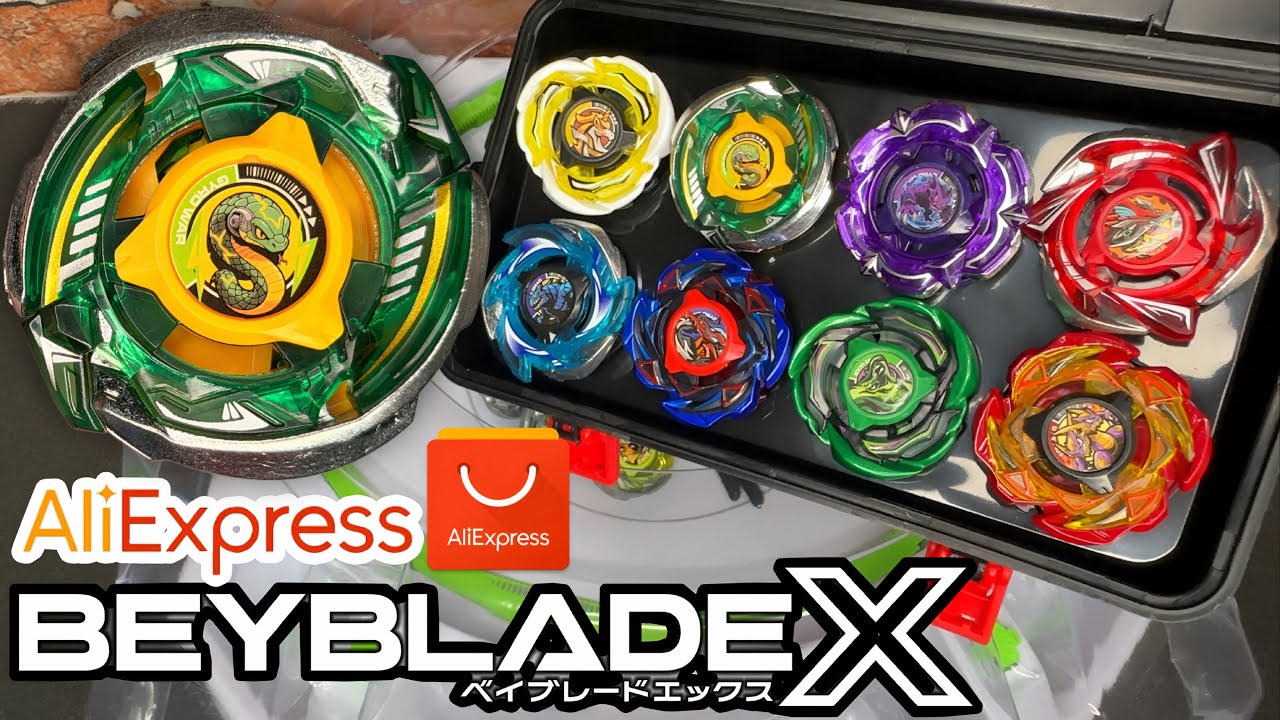 BEYBLADE X ARC ANACONDA PIRATA DA MALETA DO ALIEXPRESS VS TODA A COLEÇÃO DE BEYBLADE X