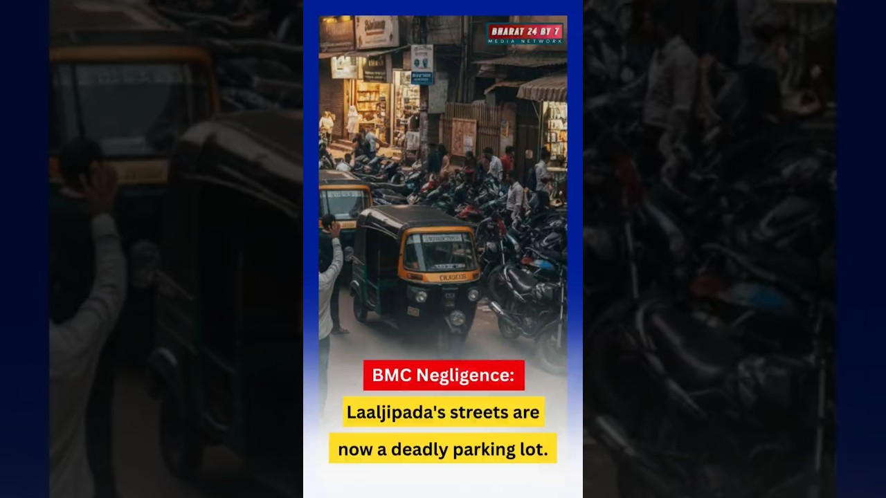 BMC Negligence😳#shorts #bharat24by7 #newsupdate #traffic #viral #explore #trending #bmc #mumbai