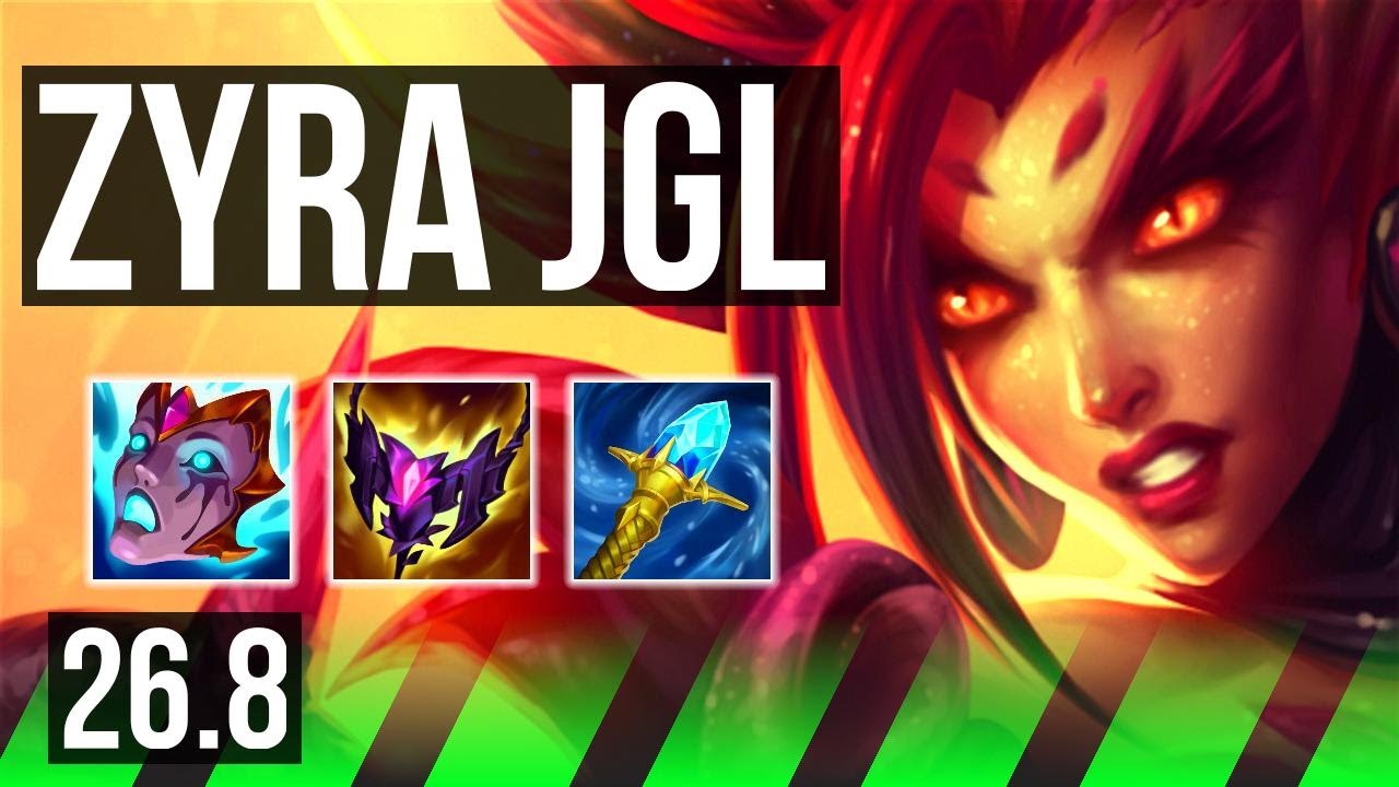 ZYRA vs GRAVES (JGL) | Good KDA: 13/1/14, 39K damage | EUW Master | 26.8