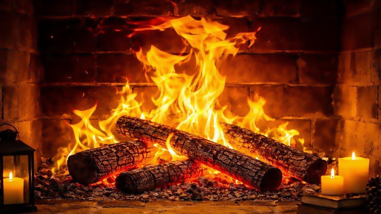 🔥 Realistic Fireplace Fire | Relaxing Campfire Sounds | 4K Cinematic Ambience 🪵