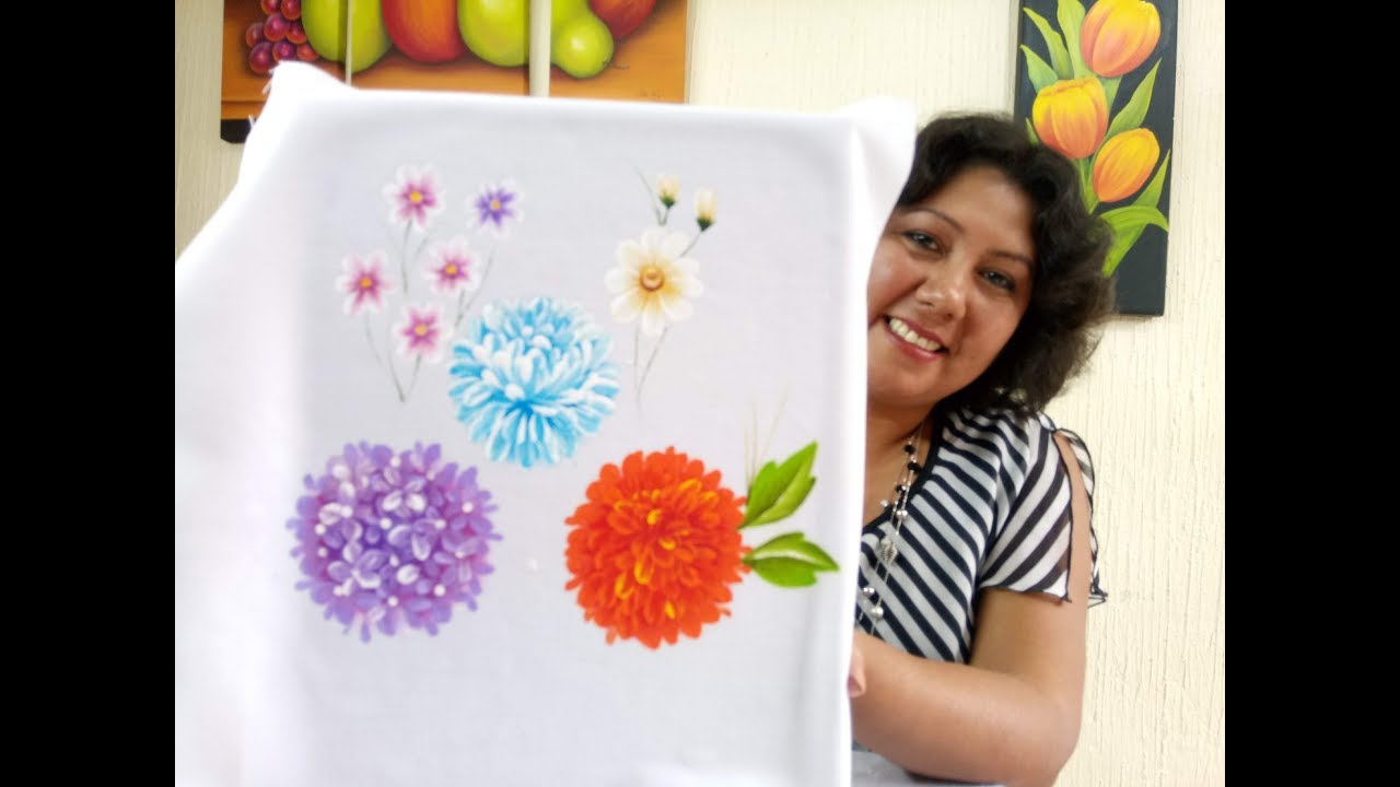 Pintura Textil Para Principiantes Como Pintar Flores En Tela
