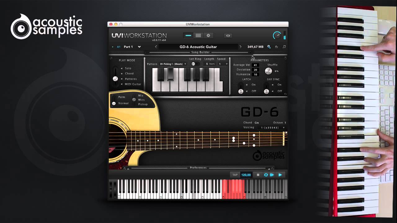 GD-6 acoustic guitar : patterns