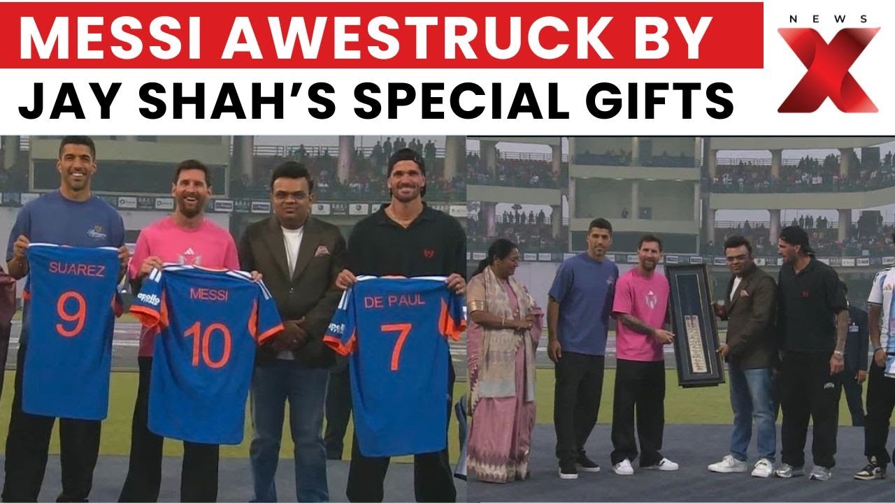 Messi&rsquo;s Delhi Visit: Jay Shah Presents Gifts That Stuns Football Superstar | NewsX