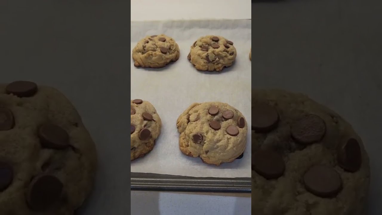 My teen daughter baking chocolate chip cookies for Christmas