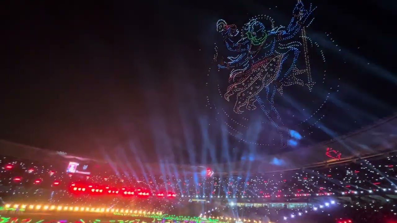 IPL Final 2026 Narendra Modi Stadium Fireworks Performance and Laser Show