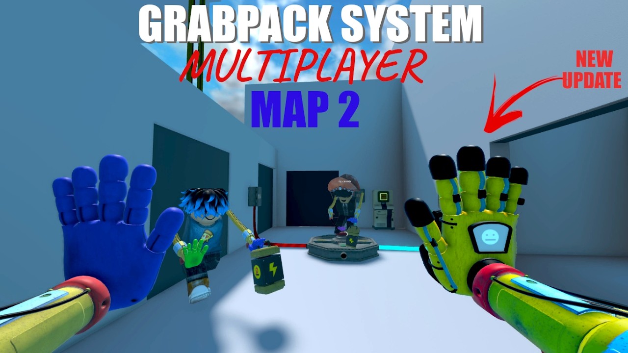 New Update Grabpack System Multiplayer (Map 2) yellow hand of energy and Map - Full Gameplay.