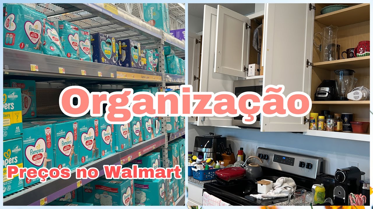 Quanto custa fraldas descartáveis no EUA /Walmart- Organizando os armários comigo