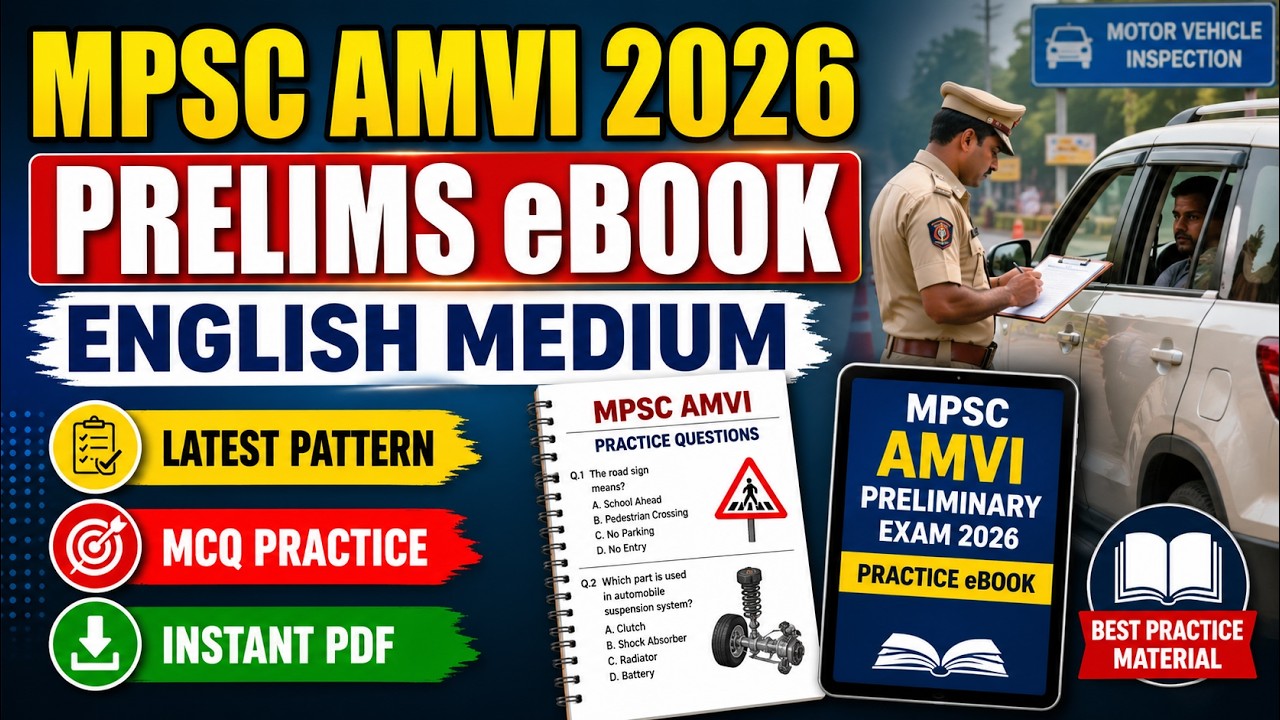 MPSC AMVI Preliminary Exam 2026 eBook PDF Download | English Medium Practice Book