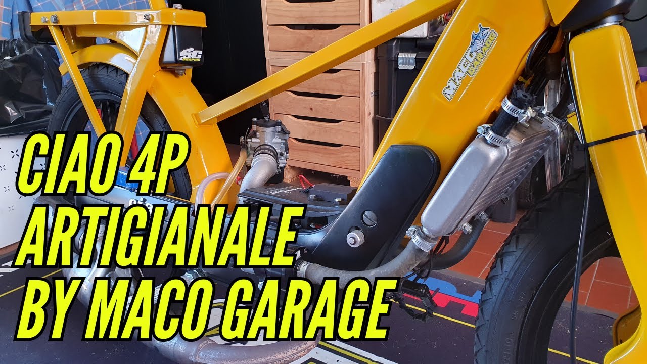 Sono andato a trovare MACOGARAGE !!! e il suo CIAO 4P ARTIGIANALE RAFFREDDATO A LIQUIDO !!!