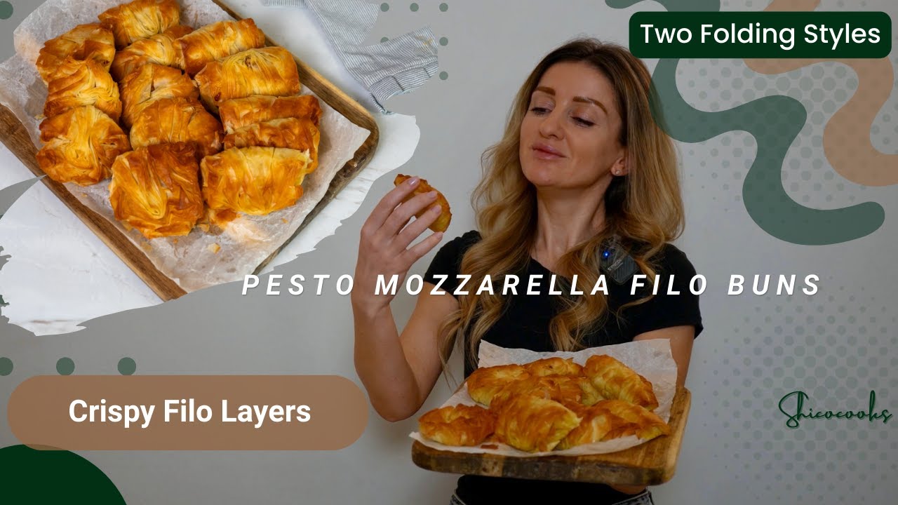 Pesto Mozzarella Filo Buns