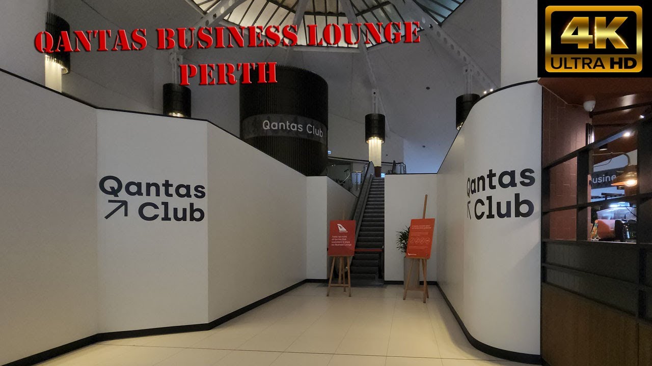 Qantas Business Lounge, Terminal 3/4 Perth Airport 4k