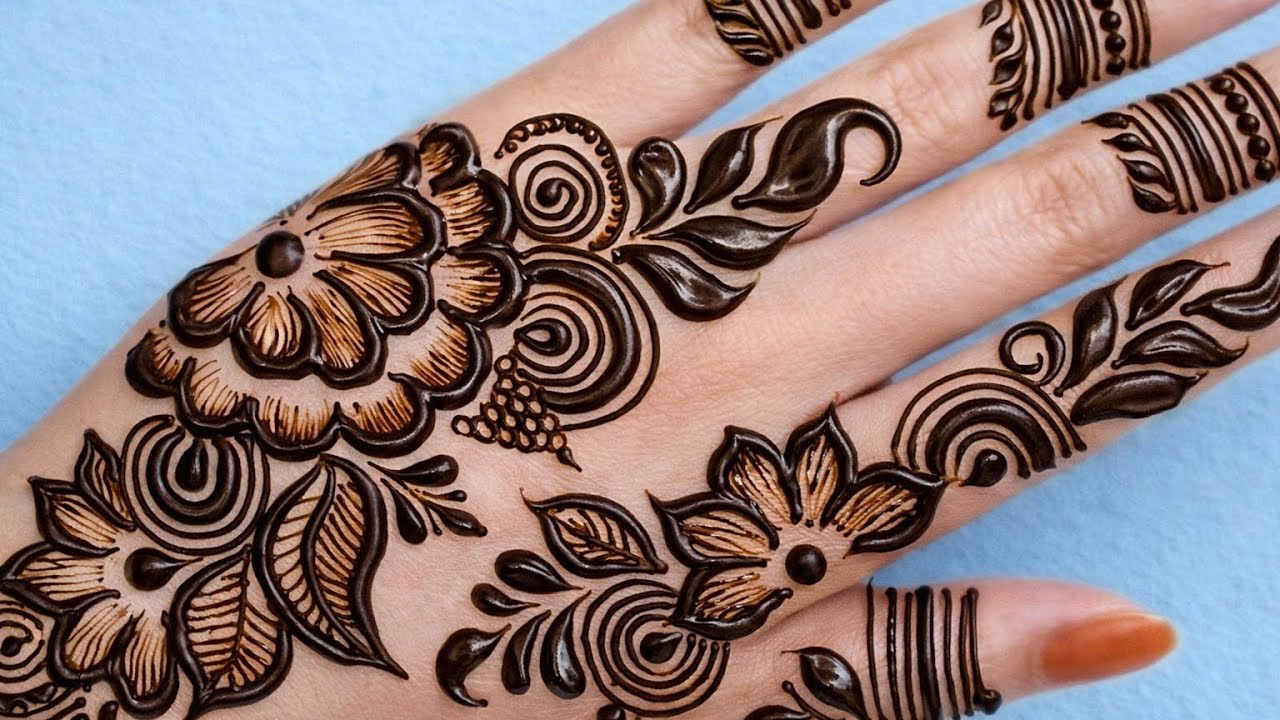 Easy cone designs | Finger cone designs | Fingers designs | Floral mehnd | Hand finger mehndi design
