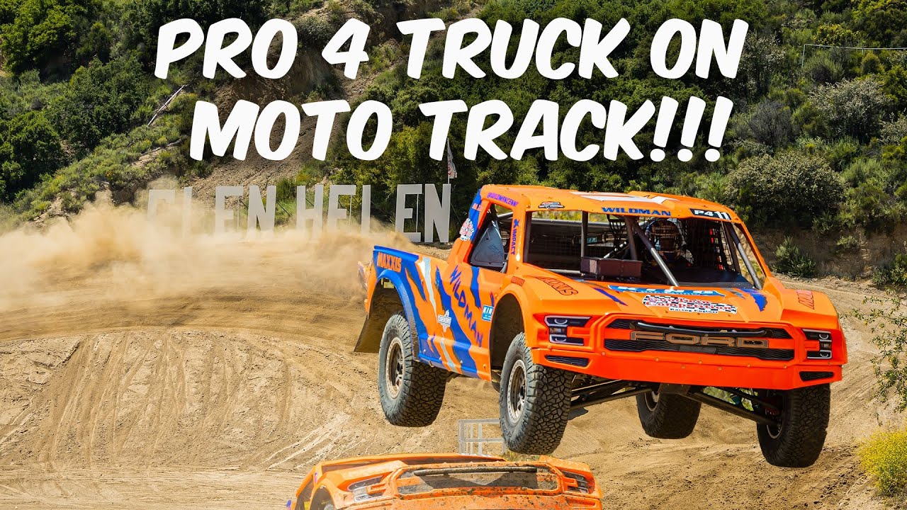 PRO 4 TRUCKS SNEAK ON TO GLEN HELEN MOTOCROSS TRACK!