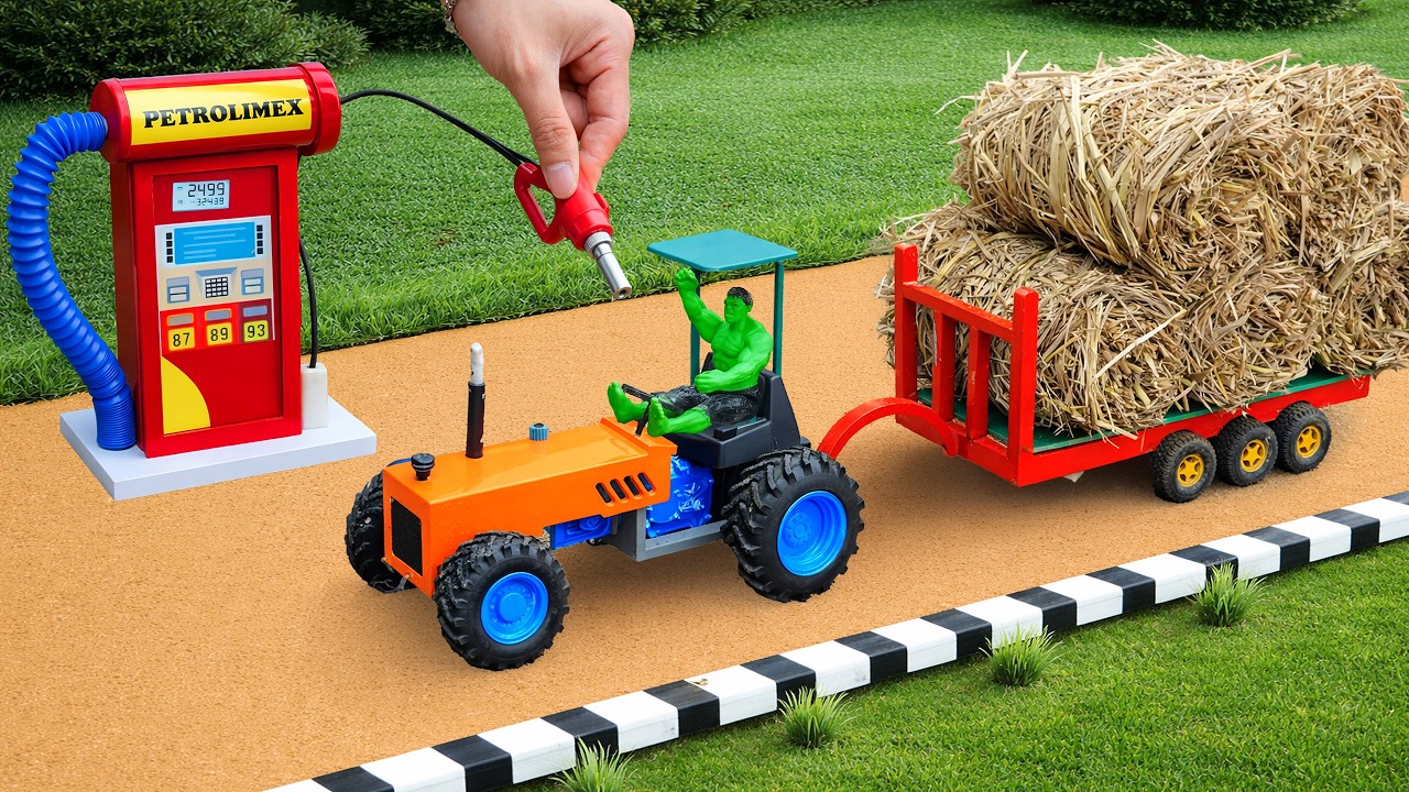 DIY Mini Tractor ⛽ Mini Fuel Station Refueling | Satisfying Farming Video | DIY Machinery