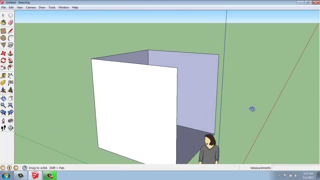 SketchUp #3 — Линия, поле контроля значения и параметры выделения — Брук Годфри