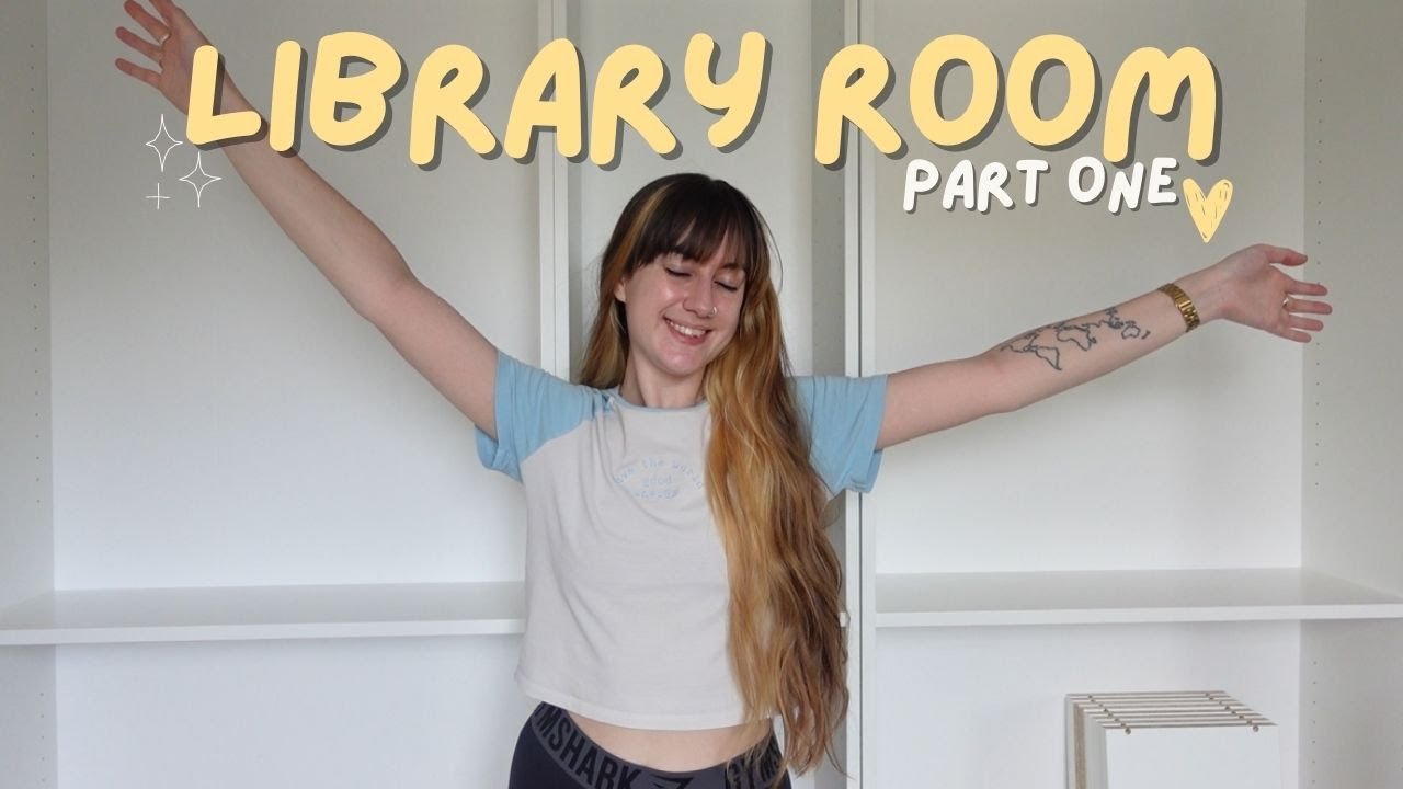 LIBRARY TRANSFORMATION | tidying, emptying and building the bookshelves🫧🔨
