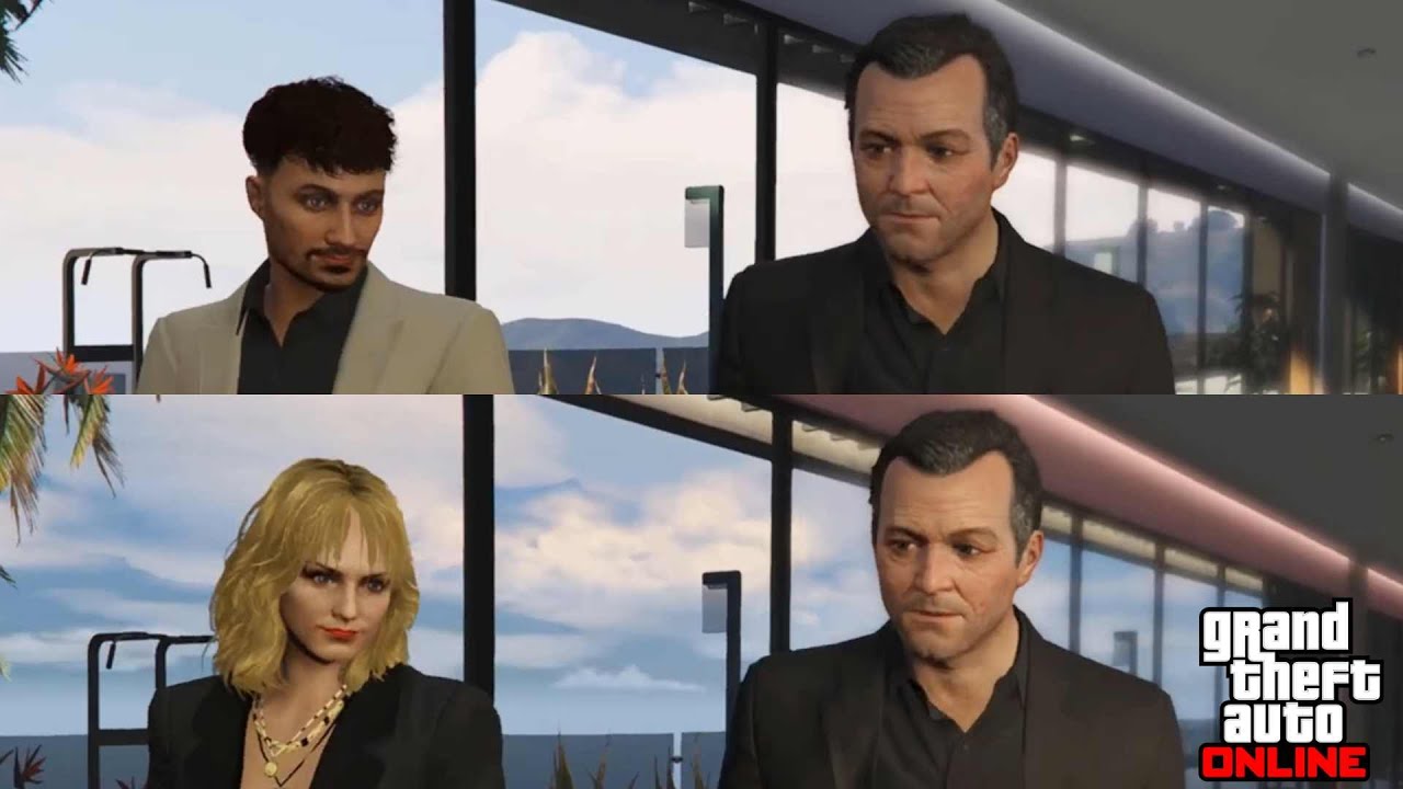 GTA Online  A Safe House in the Hills   Introduction Cutscene w  Michael   Male Female Comparison