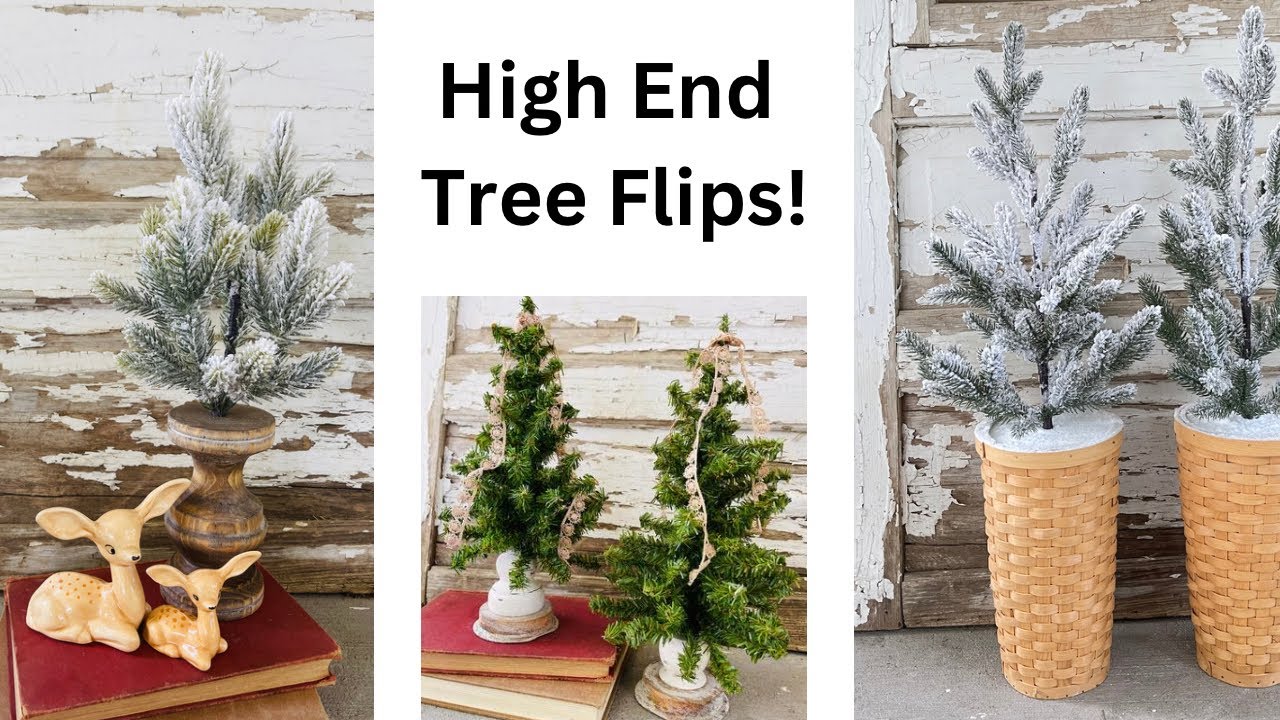 Thrifted Tree Flips | How to Turn Cheap Trees into High End Decor | Shabby Chic | Farmhouse