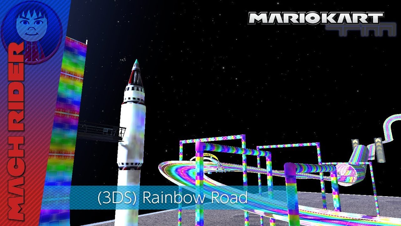 Mario Kart TrackMania- 3DS Rainbow Road