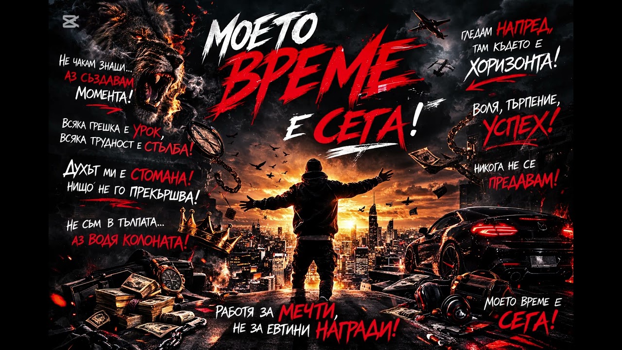 МОЕТО ВРЕМЕ Е СЕГА 🔥 | Rap Motivational -  Velora AI Music 
