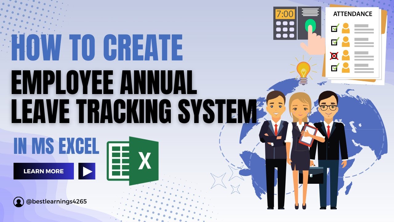 Employee Annual Leave Tracker in Excel || Leave management system