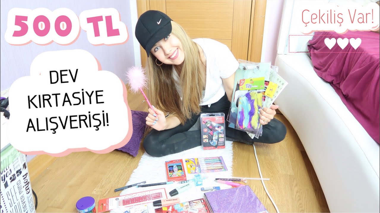 OKULA DÖNÜŞ 2019: DEV KIRTASİYE ALIŞVERİŞİM! (500TL-çekiliş) -Elif AY
