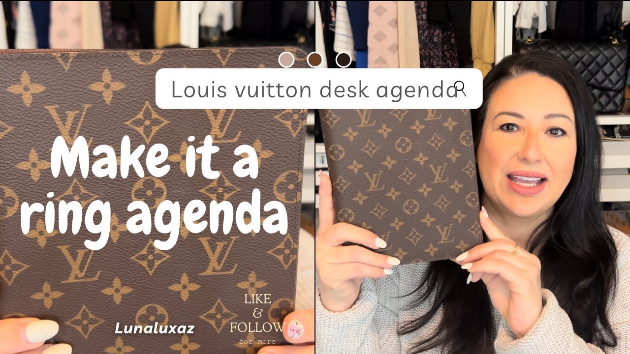 Louis Vuitton Desk Agenda info  & Amazon Ring Insert! #lvagenda #plannerlifestyle #louisvuitton