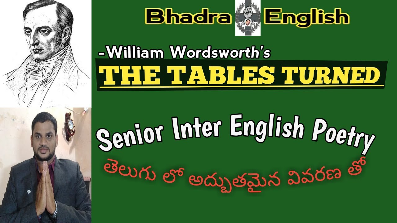 THE TABLES TURNED Poem||Bhadra English||