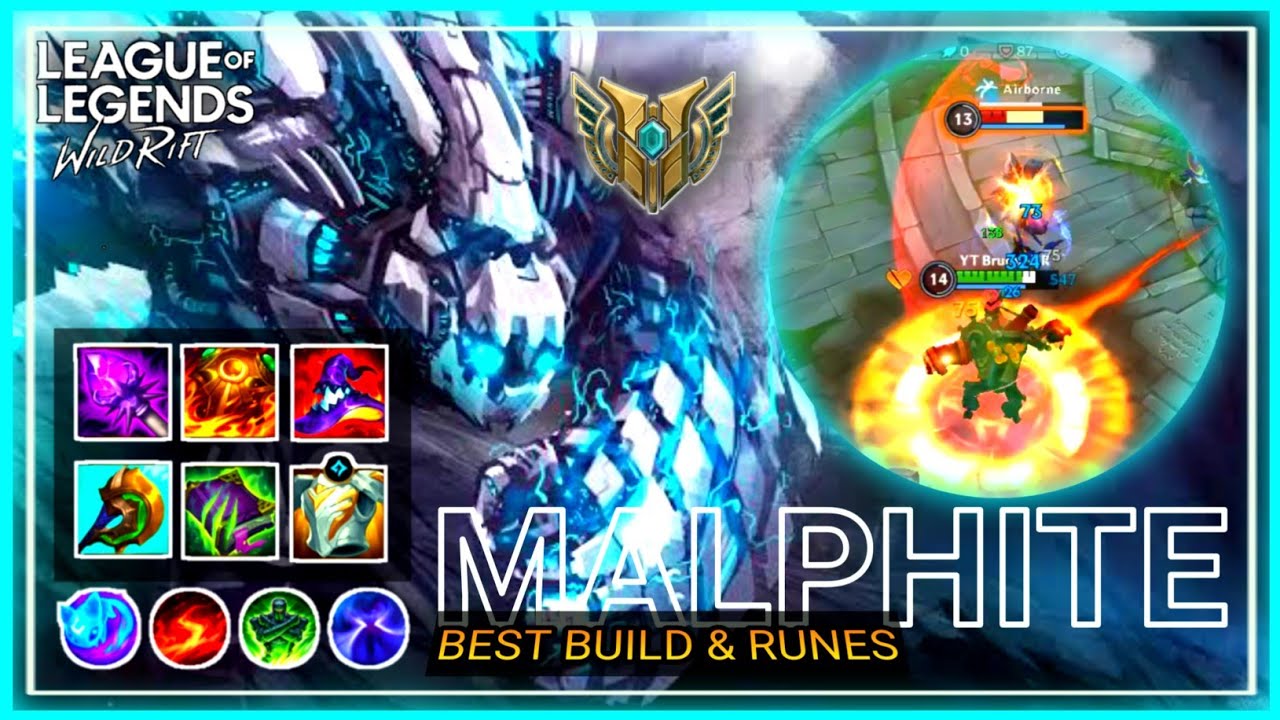 BEST BUILD AND RUNES!! SKILL COMBO MALPHITE vs DARIUS BARON LANE GAMEPLAY || Brutal WR