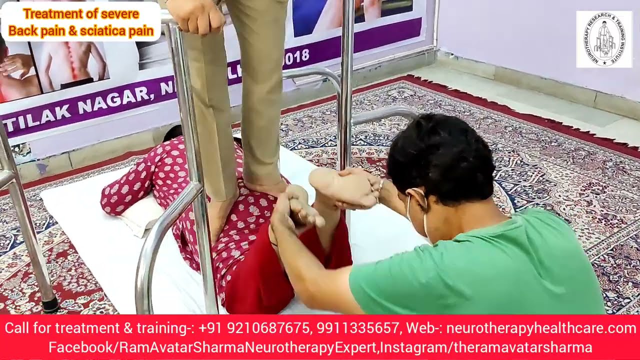 Treatment of severe back pain & sciatica pain.! Quick relief in severe back pain & sciatica pain..