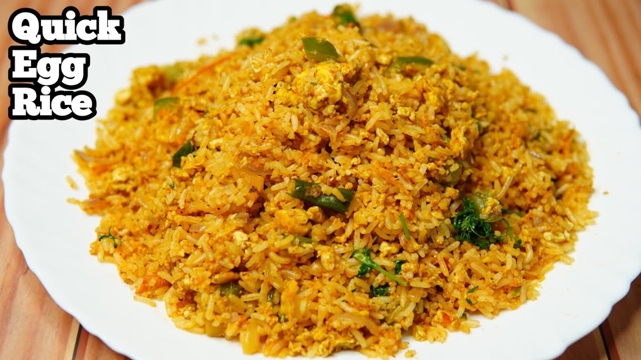 ಯಾವುದೇ ಸಾಸ್ ಬಳಸದೆ ಮಾಡಿದ ಎಗ್ ರೈಸ್ | Egg rice in kannada | Easy Egg rice | quick lunch box egg rice