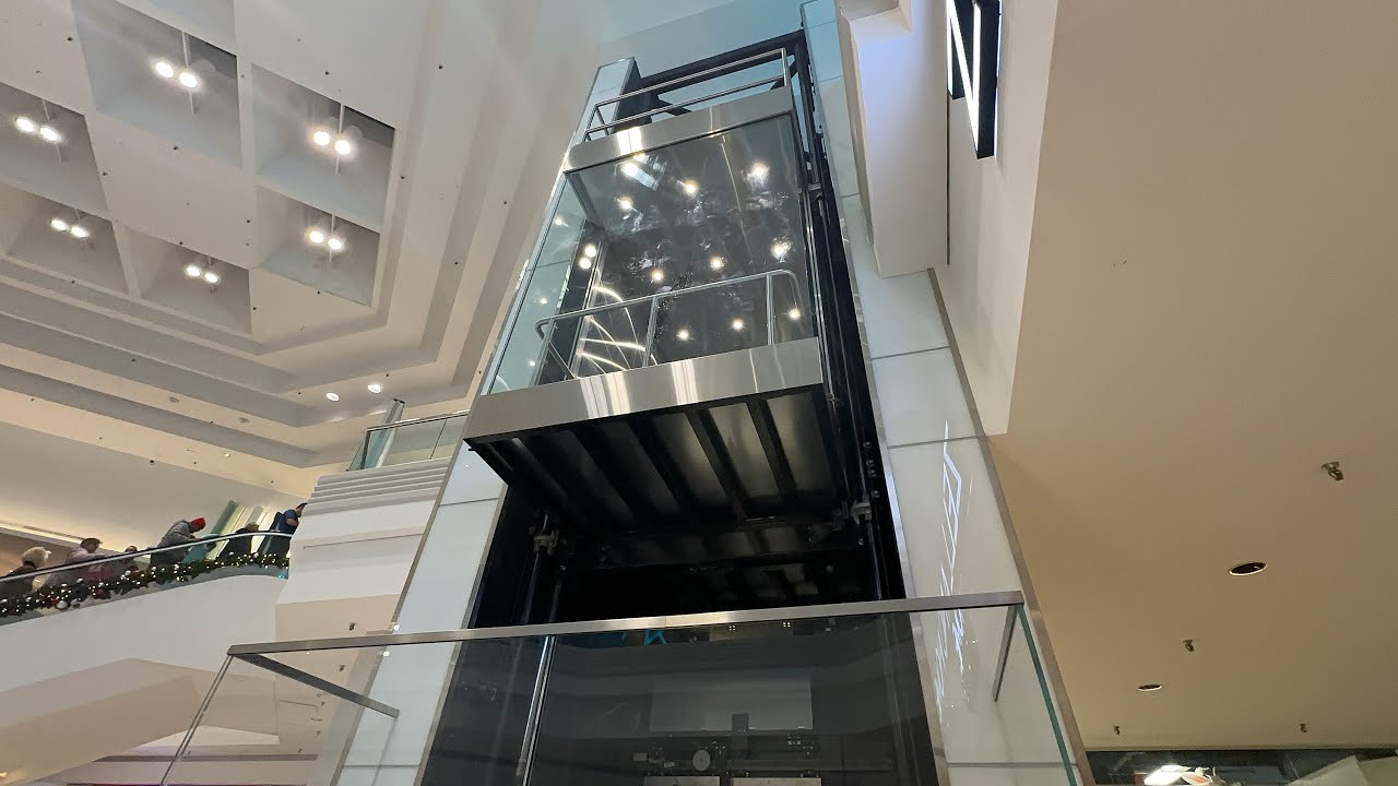 Mediocre ThyssenKrupp Endura MRL Hydraulic Scenic Elevator @ Woodfield Mall - Schaumburg, IL
