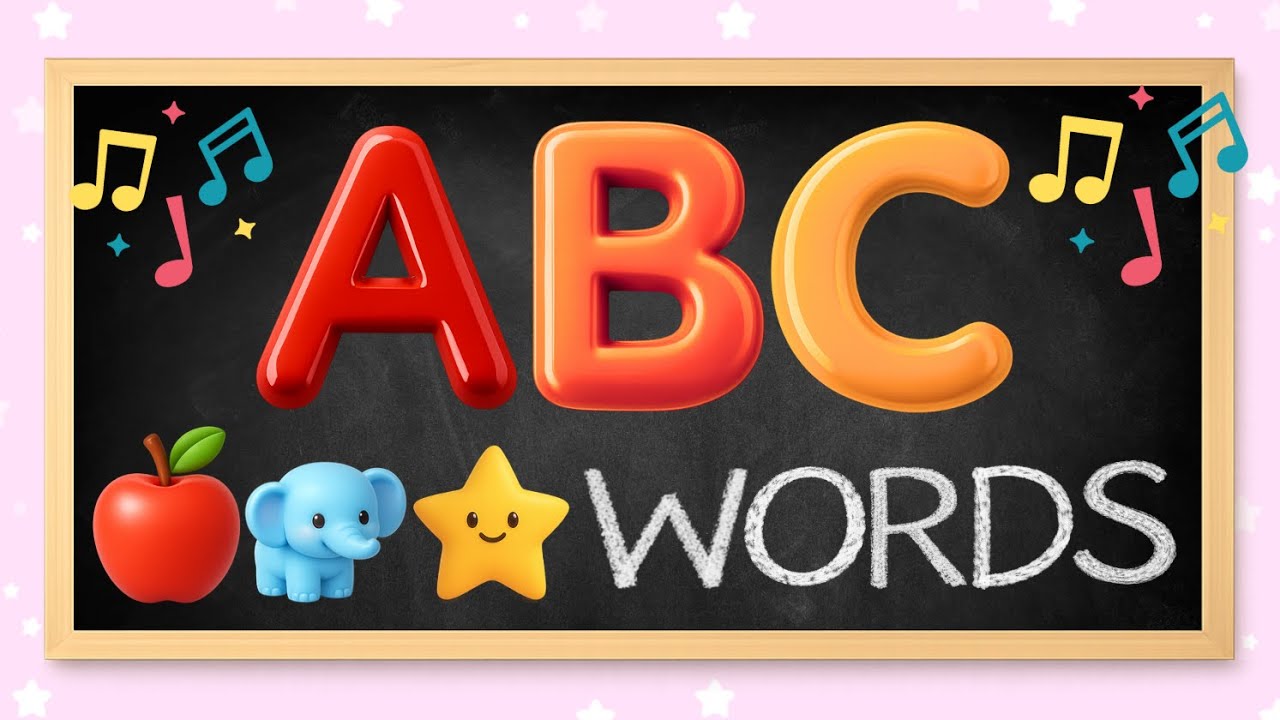 ABC Words Song 🎵 | Learn Alphabet A–Z with Fun Words | Kids Learning