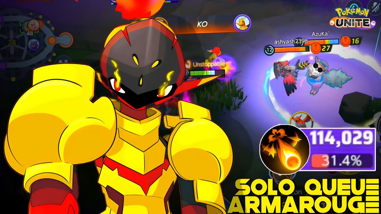 ONE SHOT ARMAROUGE IS FABULOUS FOR SOLO QUEUE 😎 | POKEMON UNITE
