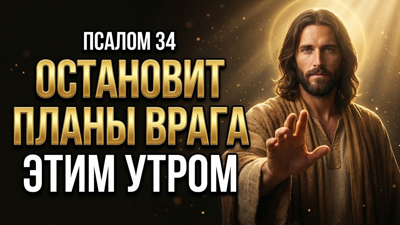 БОГ ОСТАНОВИТ ЛЮБЫЕ ПЛАНЫ ВРАГА ЭТИМ УТРОМ — СИЛЬНАЯ  МОЛИТВА (ПСАЛОМ 34)