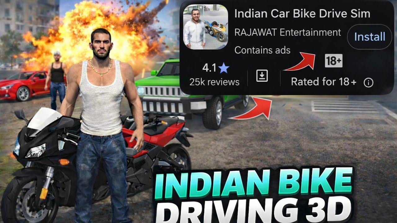 Indian Bike Driving 3D Copy Game – Realistic Indian Open World Bike Simulator 🇮🇳
