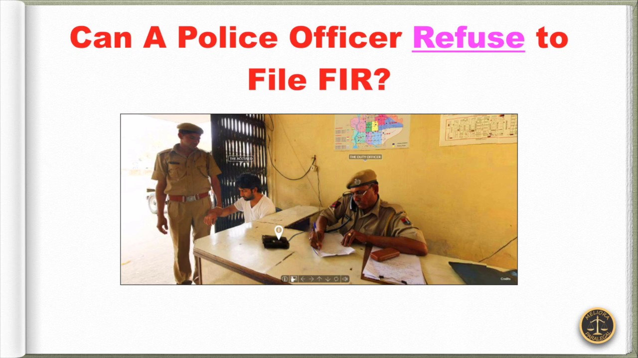 Can A Police Officer Refuse To File FIR?