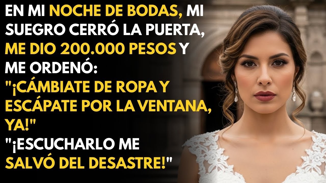 Mi dinero son 200 000 pesos y una orden  '¡Cámbiate de ropa, sal por la ventana, rápido!'