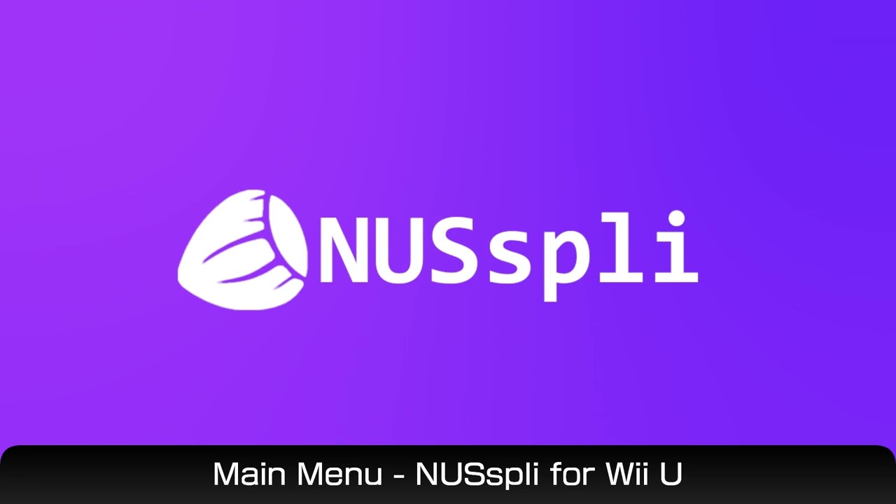 Main Menu - NUSspli (Wii U Homebrew)