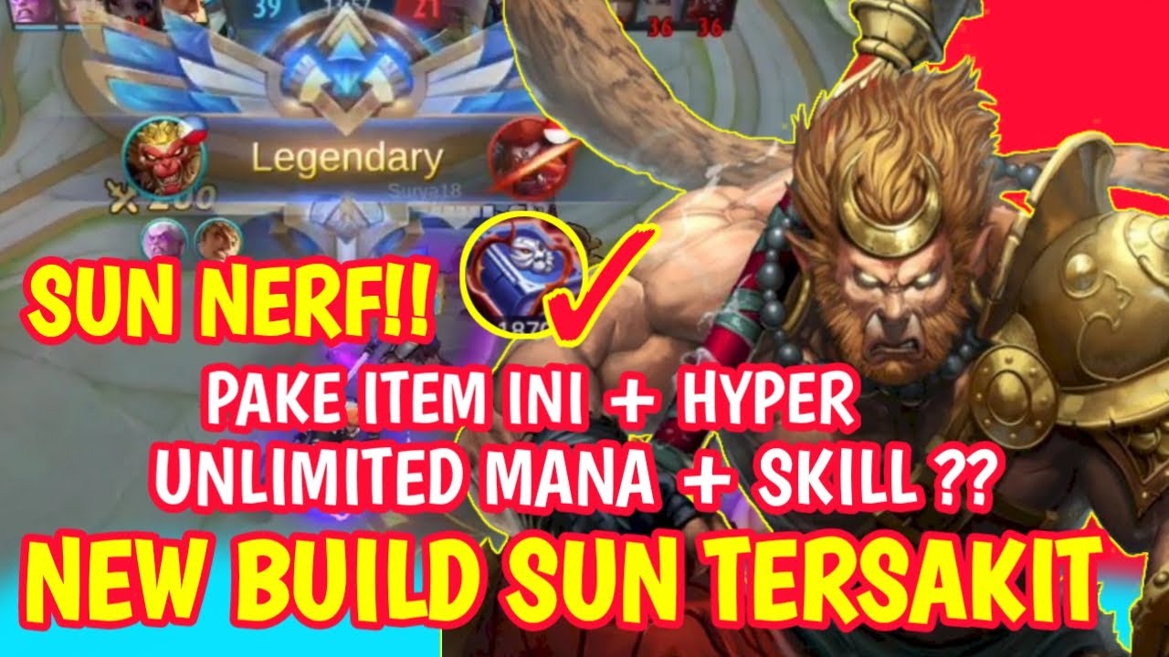 RAHASIA BUILD SUN TERSAKIT 2021 - ITEM SUN PALING SAKIT HYPERCARRY TOP GLOBAL MOBILE LEGENDS