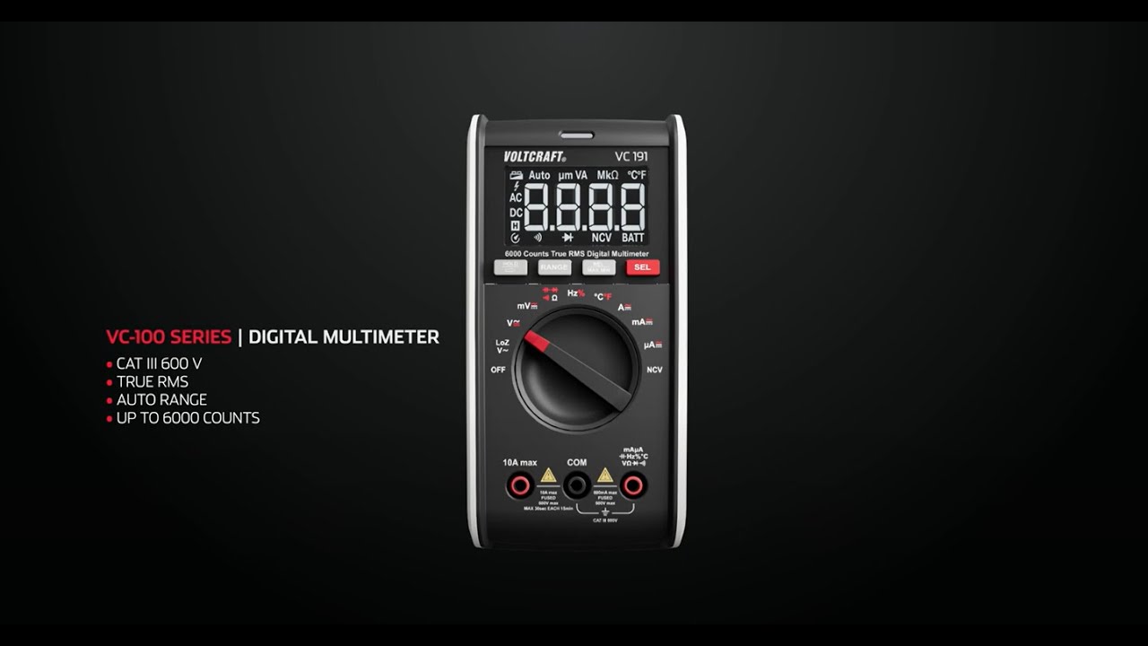 VOLTCRAFT Multimeter VC-100 Series - Compact Class with Quality Claim