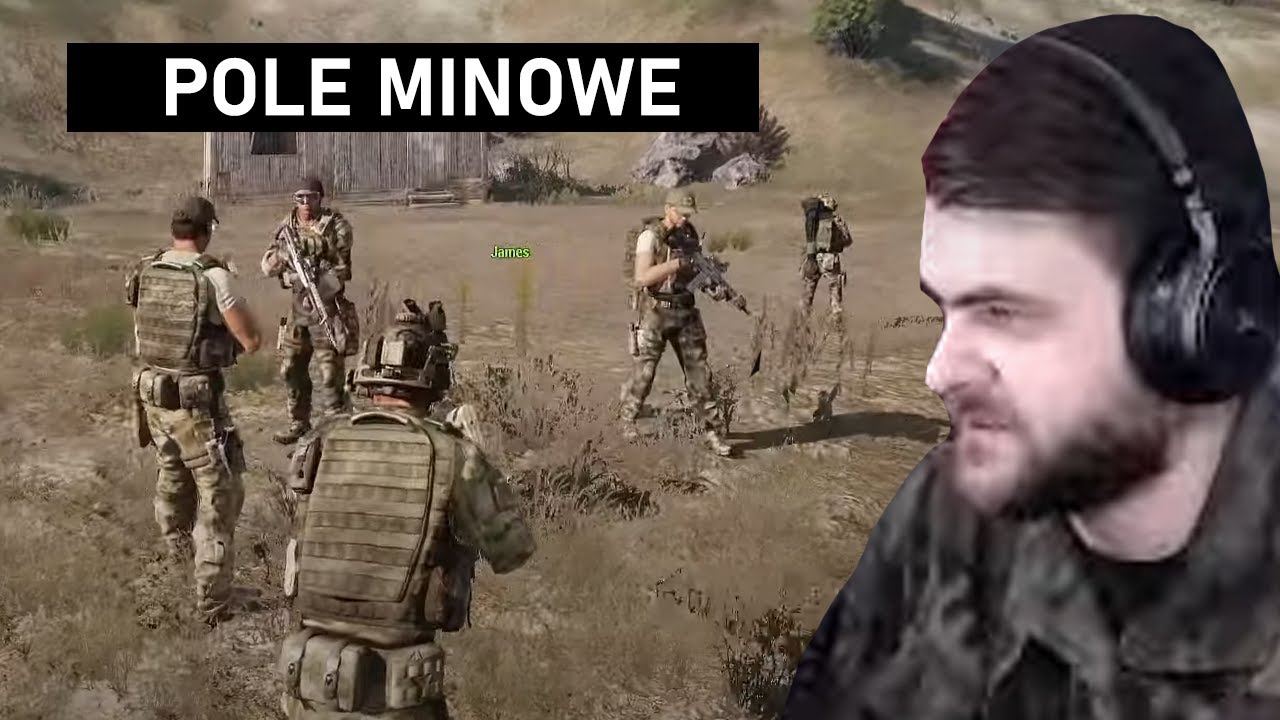 Pierwsza poważna misja, kontakt w lesie, pole minowe - Arma 3