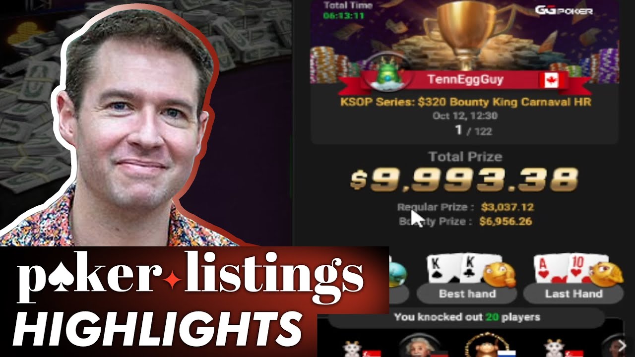 Abarone68 wins the $320 Bounty King for $10k! Online Poker Highlights!