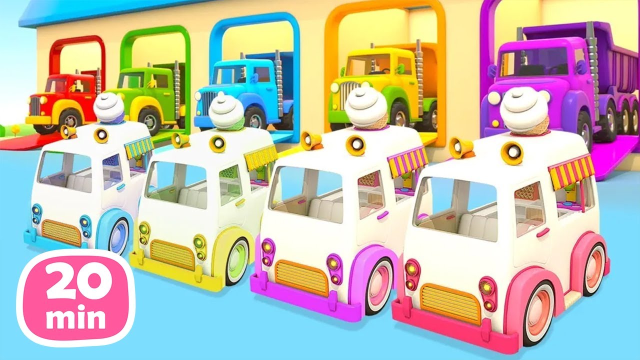Helfer Autos Kompilation - lehrreiche Zeichentrickfilme für Kinder | 4 Folgen am Stück.